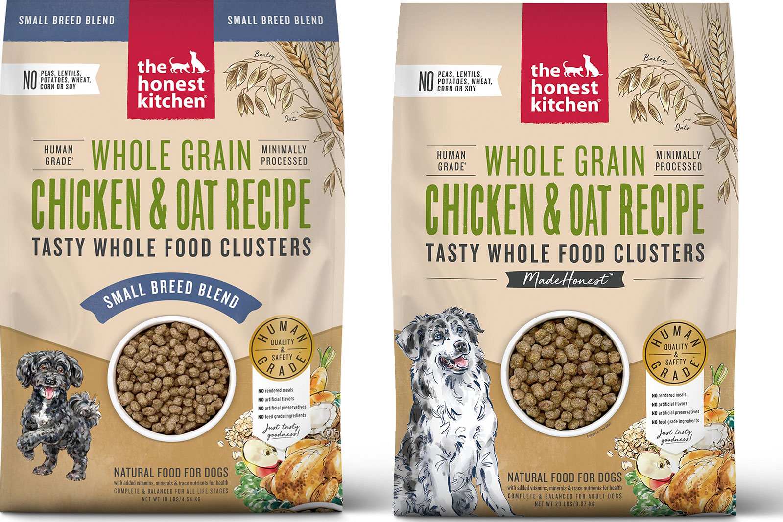 Honest Kitchen chicken and oat dog food